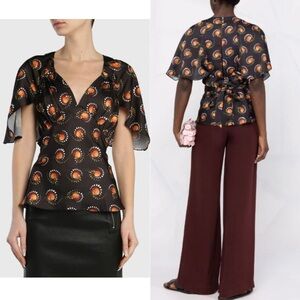 Paco Rabanne Endless Sunset V-Neck Top